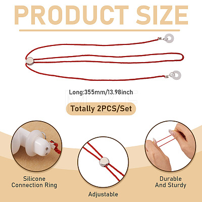 2Pcs Polyester Earphone Cord Straps HJEW-TAC0165-1