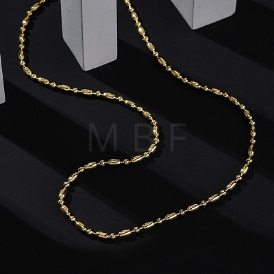 Rack Plating Brass Oval Link Chain Necklace NJEW-A035-06G-02-1