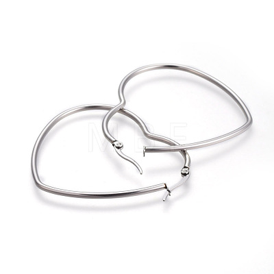 201 Stainless Steel Hoop Earrings EJEW-A052-09C-1