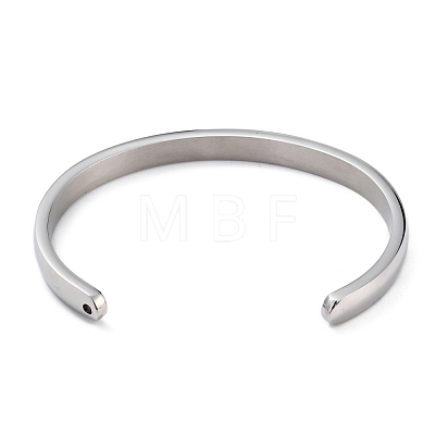 Ion Plating(IP) 304 Stainless Steel Cuff Bangles STAS-C023-03-1