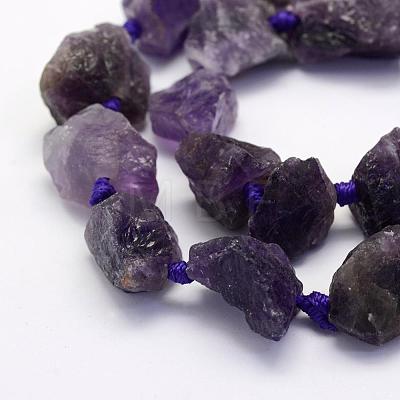 Natural Amethyst Beads Strands G-G697-E06-1