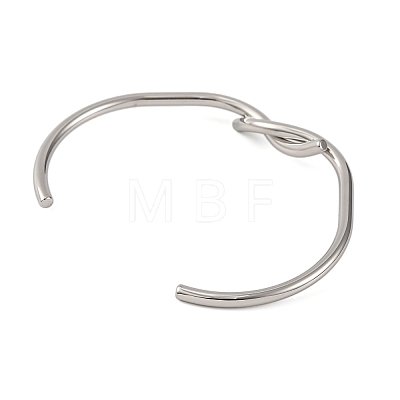 304 Stainless Steel Cuff Bangles for Women BJEW-D048-08P-1