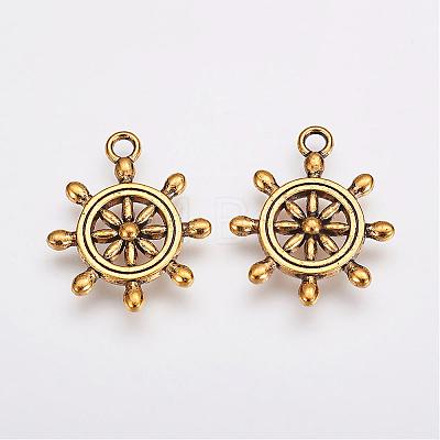 Tibetan Style Alloy Pendants TIBEP-A122979-AG-FF-1