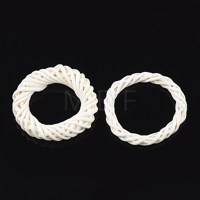 Handmade Reed Cane/Rattan Woven Linking Rings X-WOVE-T006-003A-1