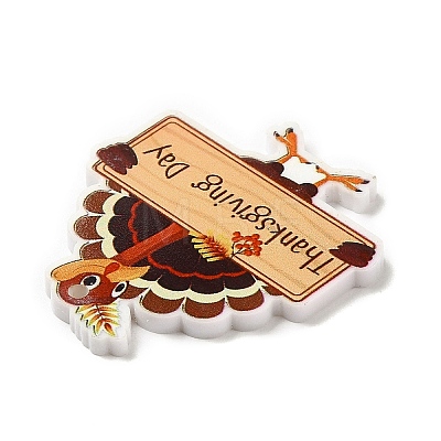 Thanksgiving Day Themed Opaque Printed Acrylic Pendants SACR-L004-02D-1