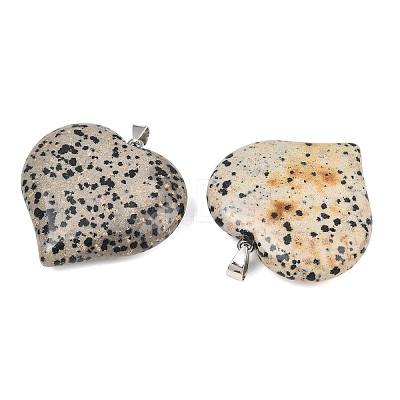 Natural Dalmatian Jasper Pendants GG-K002-04L-1