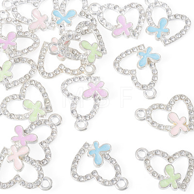 16Pcs 4 Colors Alloy Rhinestone Pendants RB-TA0001-39-1