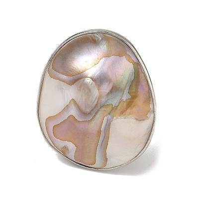 Adjustable Freshwater Shell Finger Rings RJEW-XCP0001-06-1