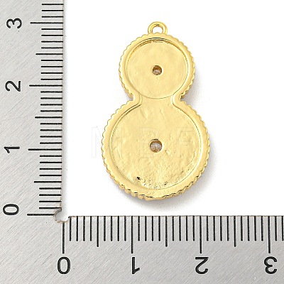 Rack Plating Brass Micro Pave Cubic Zirconia Pendants KK-N255-04B-G-RS-1