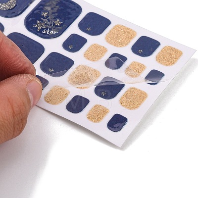 Full-Cover Glitter Powder Toenail Wraps Stickers MRMJ-R112-ZXJ-094-1