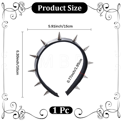 1Pc Imitation Leather Hair Bands OHAR-CL0005-06-1