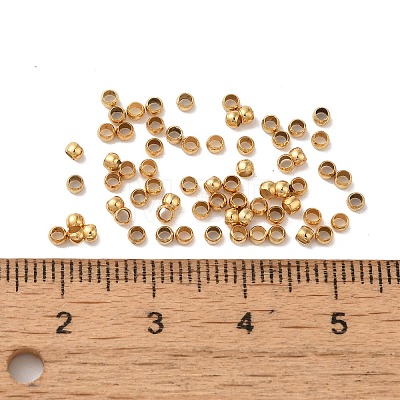 Rack Plating Brass Beads KK-G504-01G-1