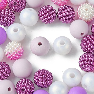 DIY Round Silicone & Acrylic & Berry Beads Making Findings Kits DIY-FS0006-26F-1