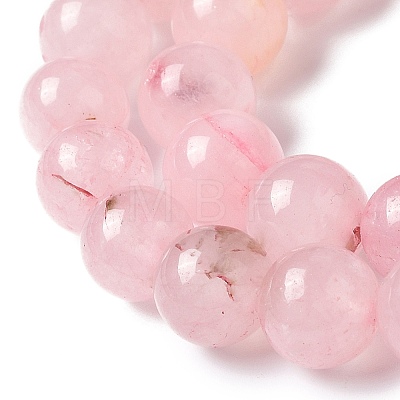 Natural Rose Quartz Dyed Beads Strands G-B046-07-1