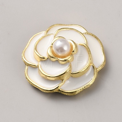 Alloy Enamel & Imitation Pearl Cabochons FIND-WH0366-480C-02-1
