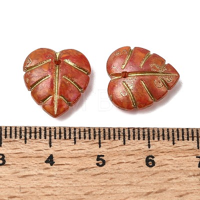 Painted Glass Beads Strands GLAA-Z021-07D-1