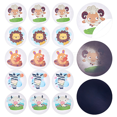 Round Dot PVC Potty Training Toilet Color Changing Stickers DIY-WH0488-31F-1