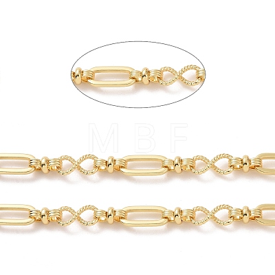 Brass Oval & Infinity Link Chains CHC-K013-08G-1