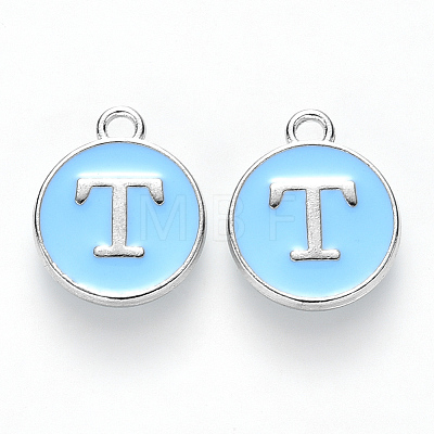 Platinum Plated Alloy Enamel Charms LS-ENAM-S118-04T-P-1