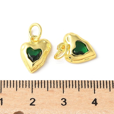 Brass Micro Pave Cubic Zirconia Pendants KK-U067-10G-07-1