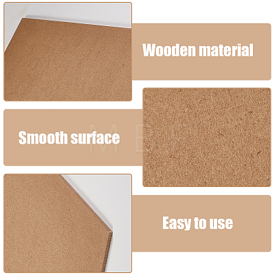 CRASPIRE 4Pcs 4 Sizes MDF Boards AJEW-CP0007-60A-1