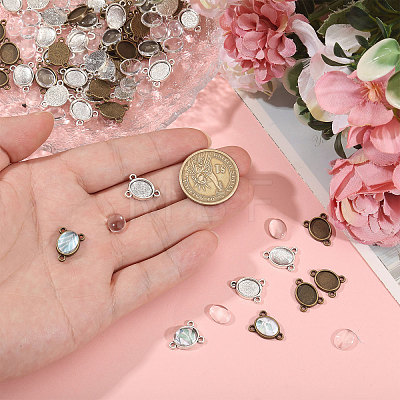 80Pcs Zinc Alloy Connector Cabochon Settings FIND-CA0011-28-1