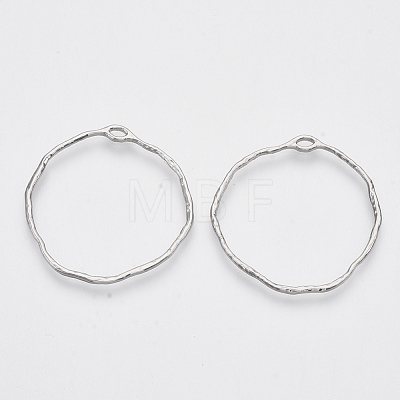 Alloy Open Back Bezel Pendants PALLOY-S121-82A-P-1