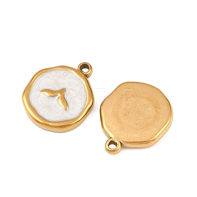 304 Stainless Steel Enamel Pendants STAS-P425-01G-03-1