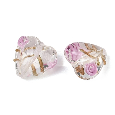 Handmade Gold Sand Lampwork Beads LAMP-L083-01-1