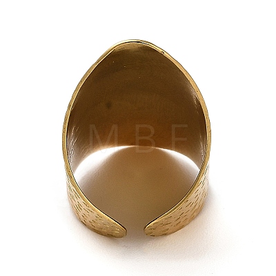 304 Stainless Steel Open Cuff Ring RJEW-Z015-03G-1