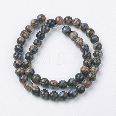 Natural Glaucophane Beads Strands G-F560-8mm-C01-1