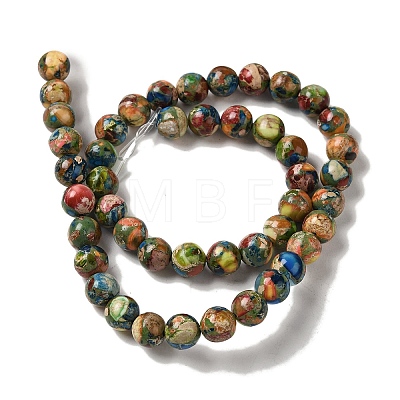 Dyed Natural Imperial Jasper Beads Strands G-Q161-A02-03-1