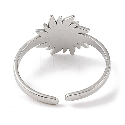 304 Stainless Steel Enamel Open Cuff Rings for Women RJEW-F166-40P-02-1