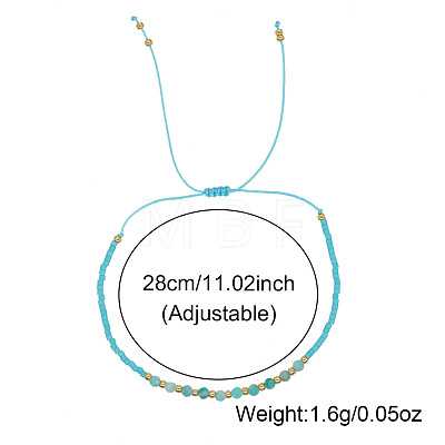 Natural Amazonite Beads Braided Bead Bracelets LS-KZ2587-3-1