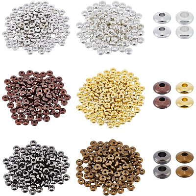 600Pcs 6 Colors Brass Spacer Beads KK-CA0003-58-1