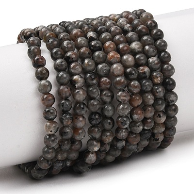 Natural Fluorescent Syenite Rock(Glow under UV Light) Beads Strands GG-NH0012-A01-4mm-1