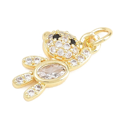 Brass Micro Pave Cubic Zirconia Pendants KK-D258-12G-1