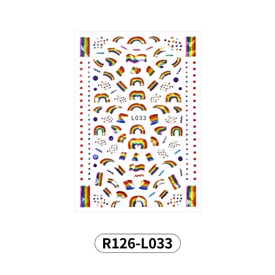 Laser Nail Art Stickers Decals MRMJ-R126-L033-1
