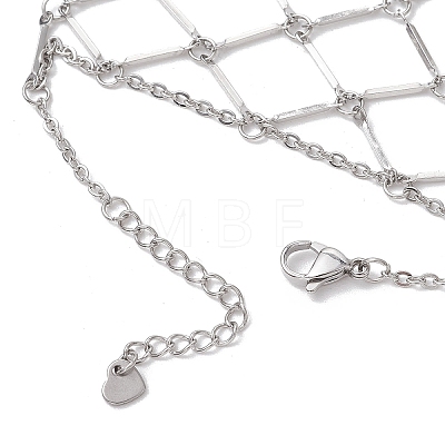 Brass Cable Chains Ring Bracelets for Women BJEW-JB11581-02-1