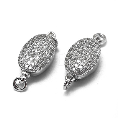 Anti-Tarnish Rhodium Plated 925 Sterling Silver Box Clasps STER-L057-011P-1