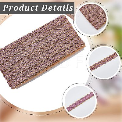 11M Polyester Curtain Lace Trimmer Ribbon OCOR-WH0082-33C-1