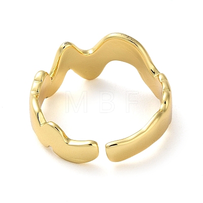 Brass Open Cuff Rings RJEW-K266-11G-1