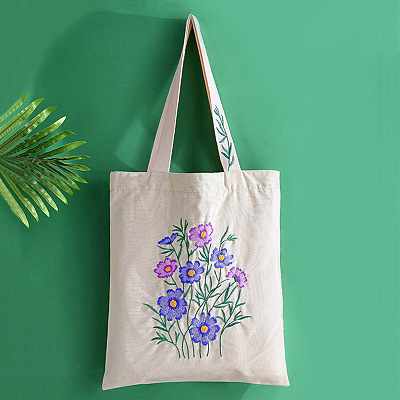 DIY Canvas Bag 3D Embroidery Kits SENE-PW0009-14F-1