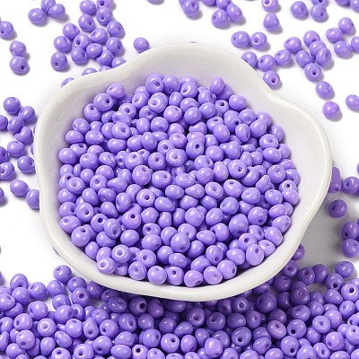 6/0 Opaque Baking Paint Glass Seed Beads SEED-M012-02A-09-1