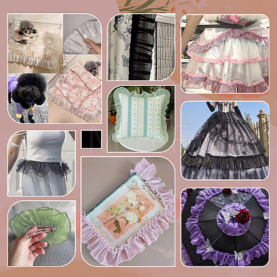 Polyester Lace Ribbon SRIB-NB0001-22B-1