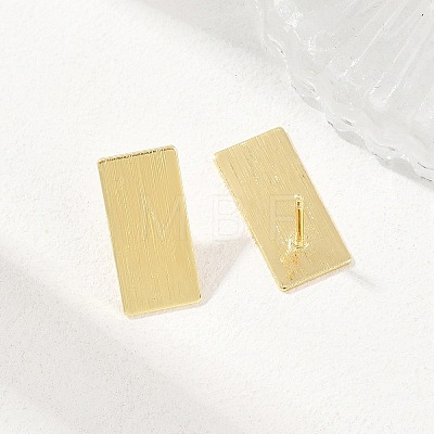 Brass Stud Earrings EJEW-G471-27A-G-1