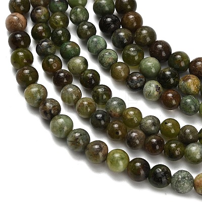 Natural Green Opal Beads Strands G-L642-B14-4mm-1