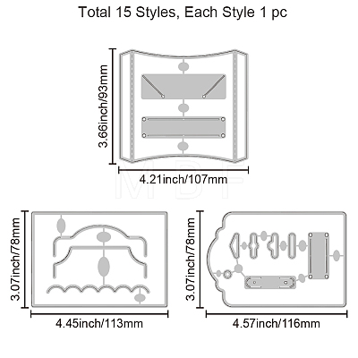 Display Card Carbon Steel Cutting Dies Stencils DIY-WH0309-1959-1