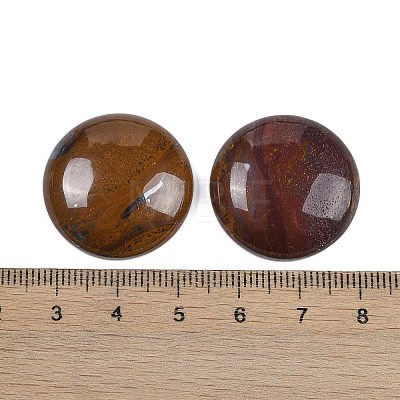 Natural Tiger Iron Cabochons G-H1596-FR-25mm-04-1