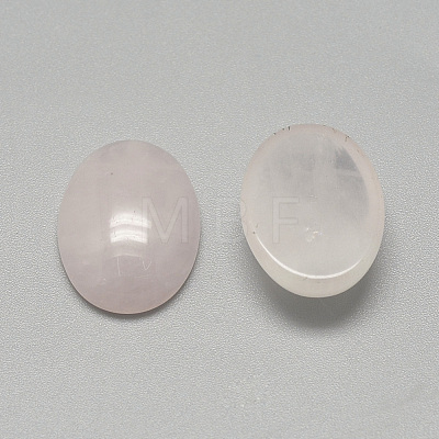 Natural Rose Quartz Cabochons G-R415-8x10-48-1